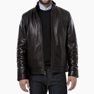 Peter Manning Black Lambskin Leather Jacket